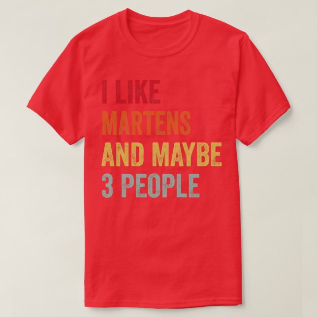 Camiseta Eu Gosto De Martens Talvez 3 Pessoas (Frente do Design)