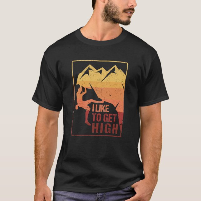 Camiseta Eu gosto de me divertir muito escalando (Frente)