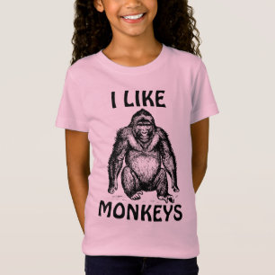 CAMISETA EU GOSTO DE MENINAS DE MACACACO