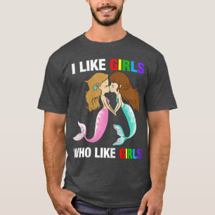 Camiseta Eu Gosto De Meninas Que Gostam De LGB Orgulho Lés