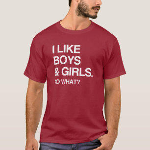 CAMISETA EU GOSTO DE MENINOS E DE MENINAS ASSIM QUE