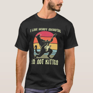 Camiseta Eu Gosto de Meowtal Pesado Não Estou de Brincadeir