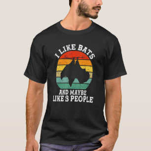 Camiseta Eu Gosto de Morcegos E Talvez 3 Pessoas  Morcego  
