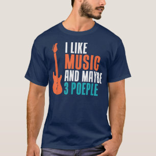 Camiseta Eu gosto de música e talvez três Pessoas de música
