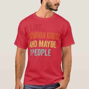 Camiseta Eu gosto de Okinawan kobud talvez três Pessoas