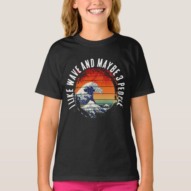 CAMISETA EU GOSTO DE ONDA E TALVEZ 3 PESSOAS (Frente)