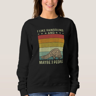 Camiseta Eu Gosto de Pangolins E Talvez 3 Pessoas Retro 60s
