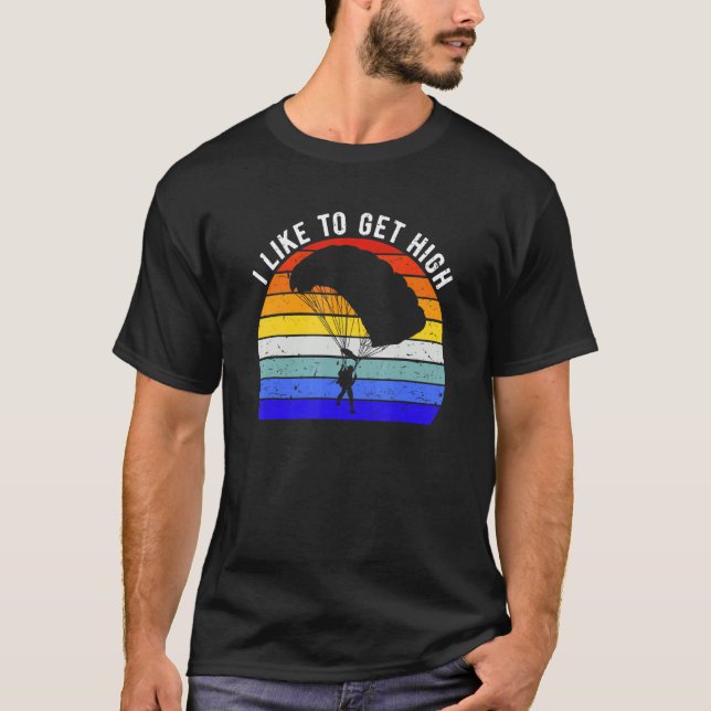 Camiseta Eu Gosto De Paraquedismo Em Alta (Frente)