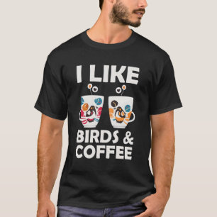 Camiseta Eu Gosto De Pássaros E Café