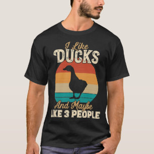 Camiseta Eu gosto de Patos e talvez como 3 Pessoas de prese