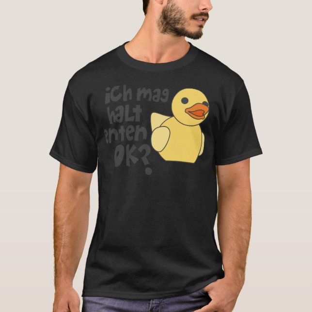 Camiseta Eu gosto de patos, patos, patos, divertimento (Frente)