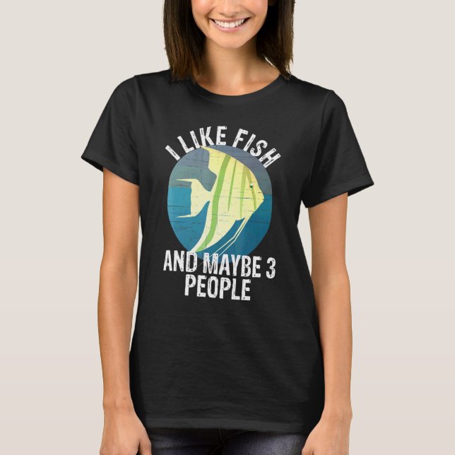 Camiseta Eu Gosto de Peixe-Anjo E Talvez 3 Pessoas (Frente)