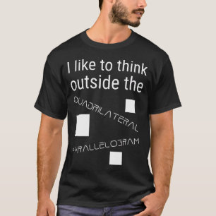 Camiseta Eu Gosto De Pensar Fora Do Paralelógrafo Quadrilat
