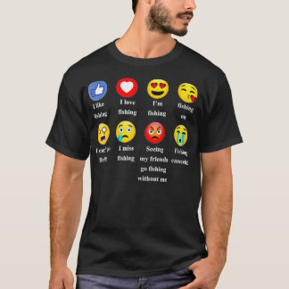 Camiseta Eu Gosto De Pescar Emoji Emoticons Engraçados 