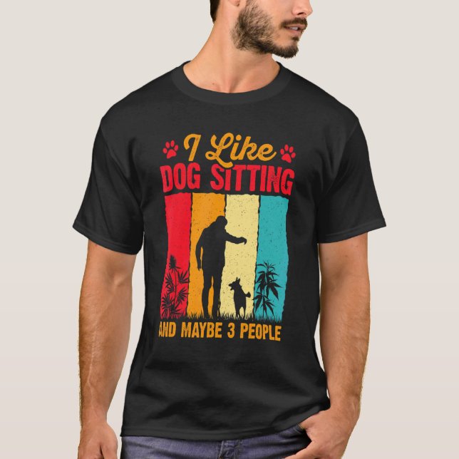 Camiseta Eu Gosto De Pet Sentado E Talvez Três Animais Pess (Frente)