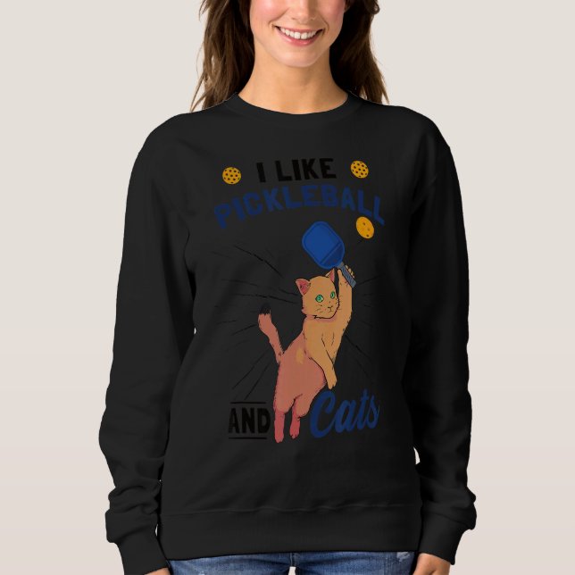 Camiseta Eu Gosto De Pickleball E Gatos (Frente)