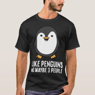 Camiseta Eu Gosto De Pinguins E Talvez De Três Pessoas Engr