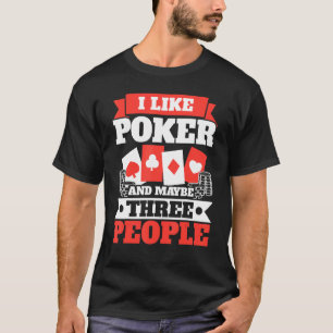 Camiseta Eu Gosto De Poker E Talvez Três Pessoas Casino Blu