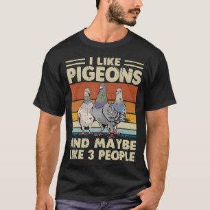 Camiseta Eu Gosto de Pombos E Talvez 3 Pessoas