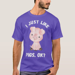 Camiseta Eu Gosto De Porcos Engraçados Fazenda De Porcos