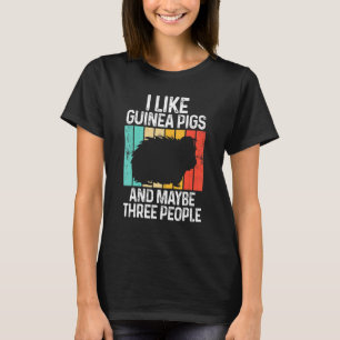 Camiseta Eu Gosto de Porquinhos-da-índia E Talvez Três Pess