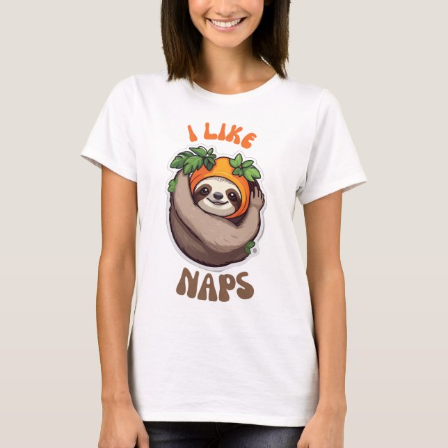 Camiseta Eu gosto de preguiças (Frente)