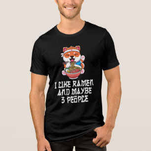 Camiseta Eu Gosto de Ramen E Talvez 3 Pessoas Anime Engraça