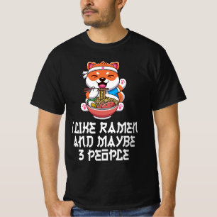 Camiseta Eu Gosto de Ramen E Talvez 3 Pessoas Anime Engraça