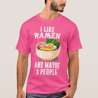 Camiseta Eu Gosto De Ramen E Talvez 3 Pessoas, Anime Legal