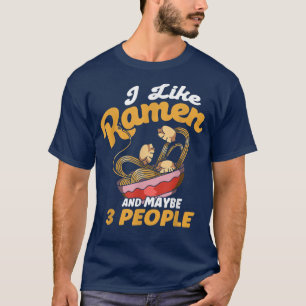 Camiseta Eu Gosto De Ramen E Talvez De Três Pessoas De Sopa