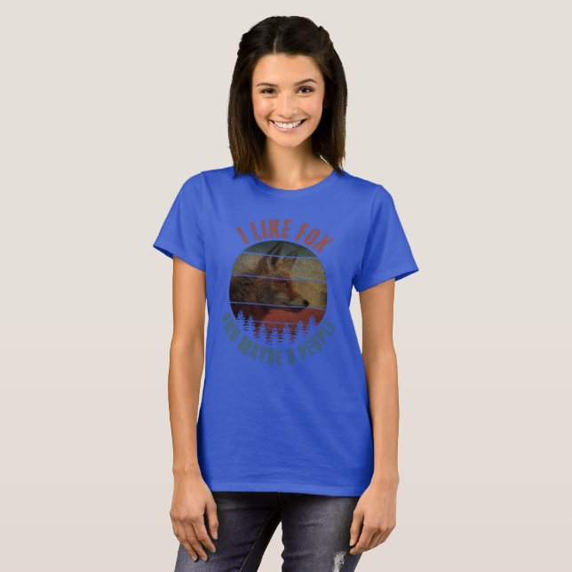 CAMISETA EU GOSTO DE RAPOSA E TALVEZ 3 PESSOAS (Frente Completa)