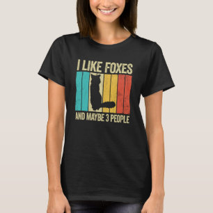 Camiseta Eu Gosto de Raposas E Talvez 3 Pessoas Animal Selv
