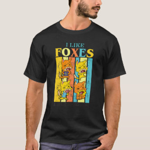 Camiseta Eu Gosto De Raposas E Talvez De 3 Animais Pessoas