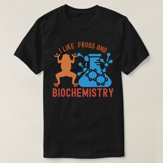 Camiseta Eu Gosto de Rãs e Bioquímica (Frente do Design)
