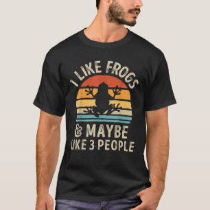 Camiseta Eu Gosto de Rãs E Talvez 3 Pessoas Amantes de Rãs