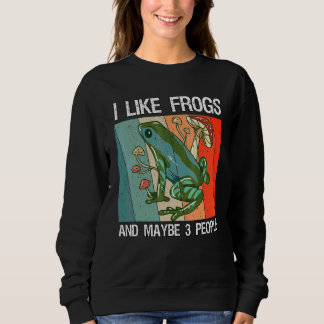 Camiseta Eu Gosto de Rãs E Talvez 3 Pessoas Frosch Cogumelo