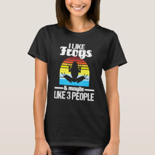 Camiseta Eu Gosto de Rãs E Talvez 3 Pessoas - Rã Anfíbia O