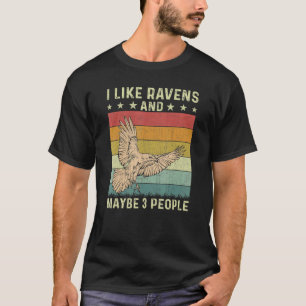 Camiseta Eu Gosto De Ravens E Talvez 3 Pessoas Retro 60s 70