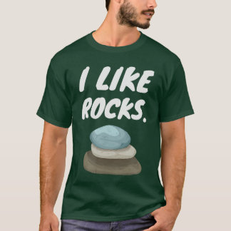 Camiseta Eu Gosto de Rochas Geólogo Engraçado Minerador de