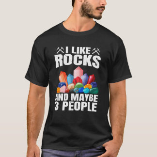 Camiseta Eu gosto de Rocks e talvez três Pessoas