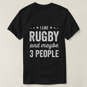 Camiseta Eu Gosto De Rugby E Talvez 3 Pessoas De Rugby