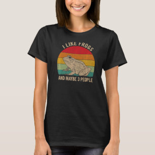 Camiseta Eu Gosto De Sapos E Talvez De Três Retros Gráficos