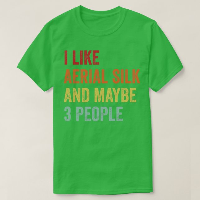 Camiseta Eu Gosto De Seda Aérea Talvez 3 Pessoas (Frente do Design)