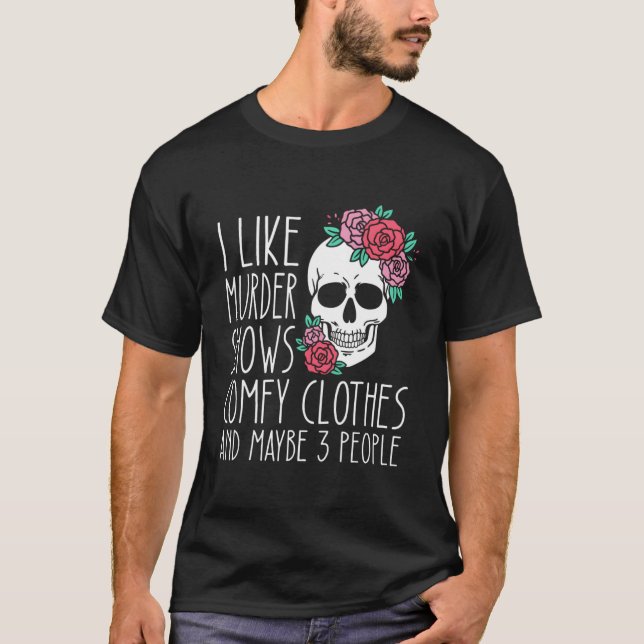 Camiseta Eu Gosto de Shows Confortáveis e Talvez 3 Pessoas (Frente)