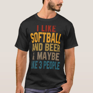 Camiseta Eu Gosto De Softball E Pai De Ônibus De Beer Softb