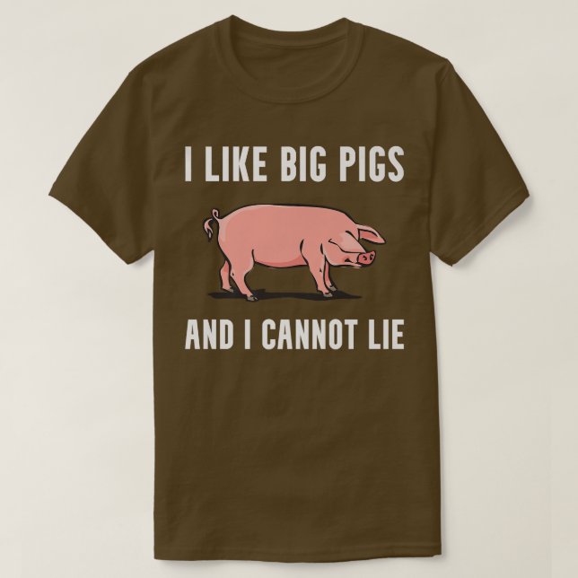 Camiseta Eu Gosto De Suínos Engraçados Porco Sobretudo Porc (Frente do Design)