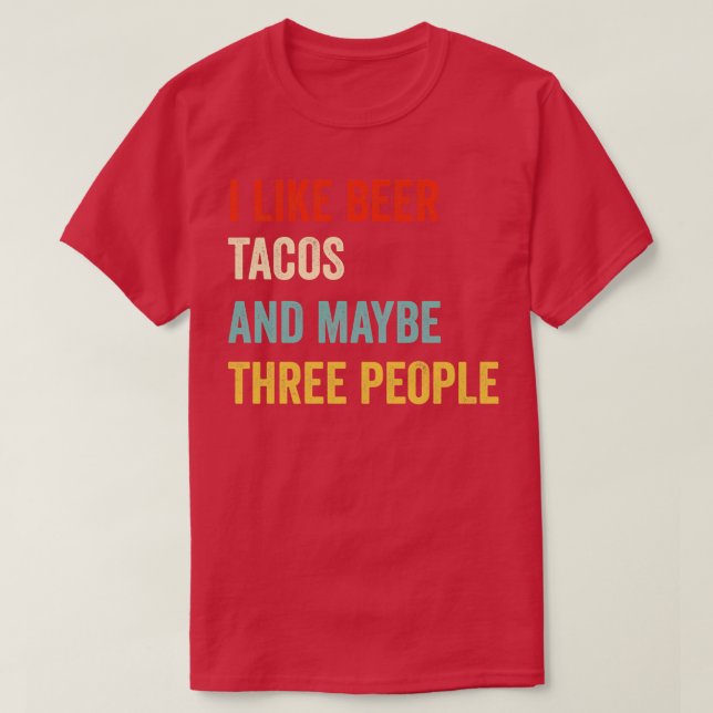 Camiseta Eu Gosto De Tacos De Cerveja (Frente do Design)