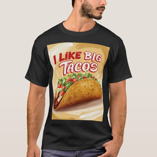 Camiseta Eu gosto de tacos grandes (Frente)