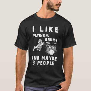 Camiseta Eu Gosto De Tambores Voadores 3 Piloto De Vintage