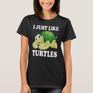 Camiseta Eu gosto de tartarugas, água doce, tartaruga, bich